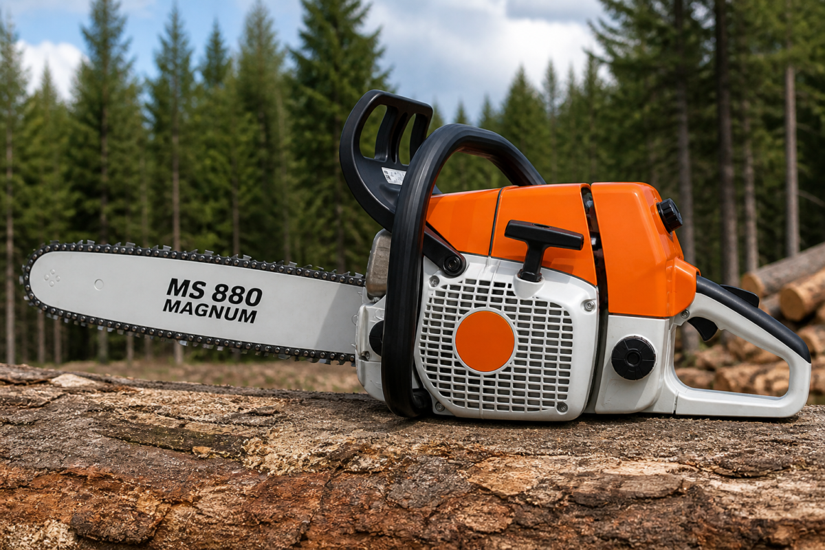This heavy-duty chainsaw offers maximum power